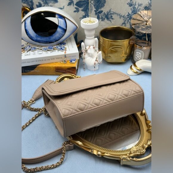 🆕 TORY BURCH 🧿 NWOT Fleming Small Convertible Shoulder Bag, Beige In Bedrock - Picture 10 of 14